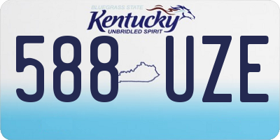 KY license plate 588UZE