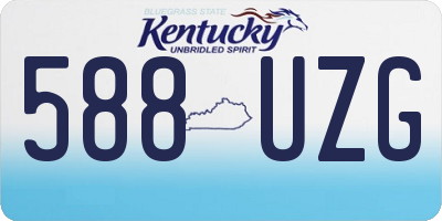 KY license plate 588UZG