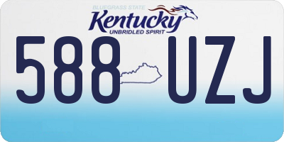 KY license plate 588UZJ