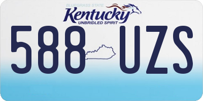 KY license plate 588UZS