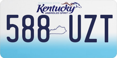 KY license plate 588UZT