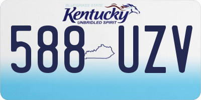 KY license plate 588UZV