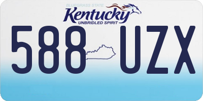 KY license plate 588UZX