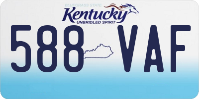 KY license plate 588VAF