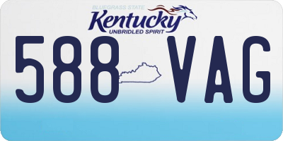 KY license plate 588VAG