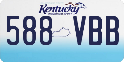 KY license plate 588VBB