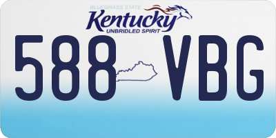 KY license plate 588VBG