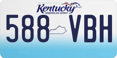 KY license plate 588VBH
