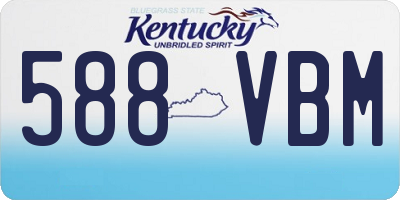KY license plate 588VBM