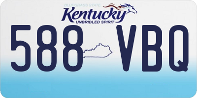 KY license plate 588VBQ