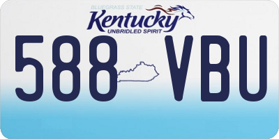 KY license plate 588VBU