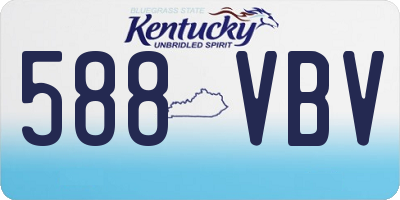 KY license plate 588VBV