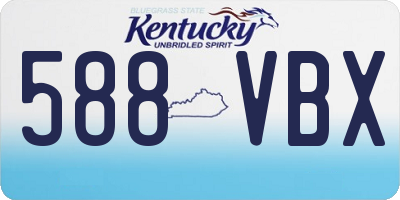 KY license plate 588VBX