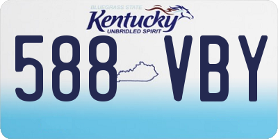 KY license plate 588VBY