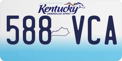 KY license plate 588VCA