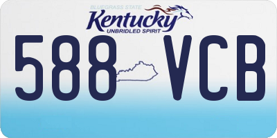 KY license plate 588VCB