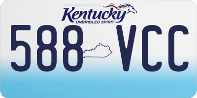 KY license plate 588VCC