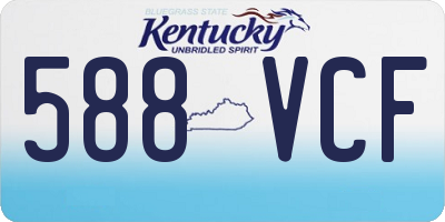 KY license plate 588VCF