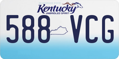 KY license plate 588VCG