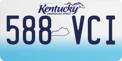 KY license plate 588VCI
