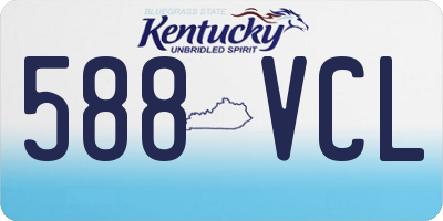 KY license plate 588VCL