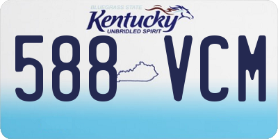 KY license plate 588VCM