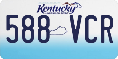 KY license plate 588VCR