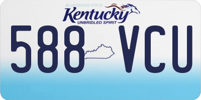 KY license plate 588VCU
