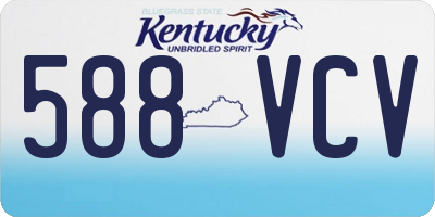 KY license plate 588VCV