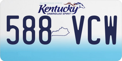 KY license plate 588VCW