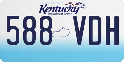 KY license plate 588VDH