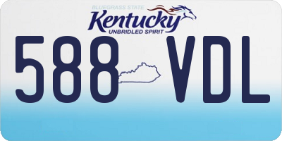 KY license plate 588VDL