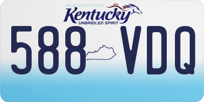 KY license plate 588VDQ