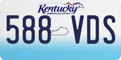 KY license plate 588VDS