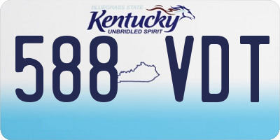 KY license plate 588VDT
