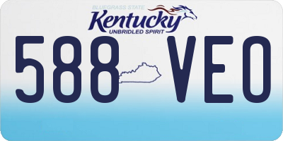 KY license plate 588VEO