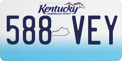 KY license plate 588VEY