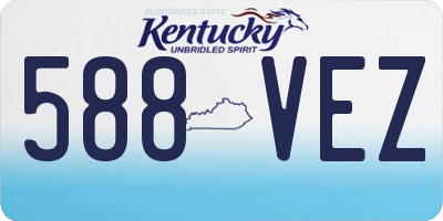 KY license plate 588VEZ