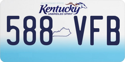 KY license plate 588VFB