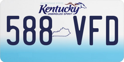 KY license plate 588VFD