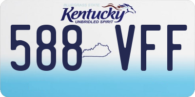 KY license plate 588VFF