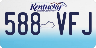 KY license plate 588VFJ