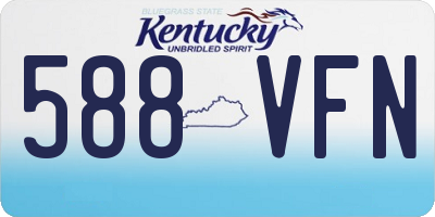 KY license plate 588VFN