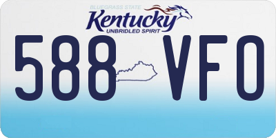 KY license plate 588VFO