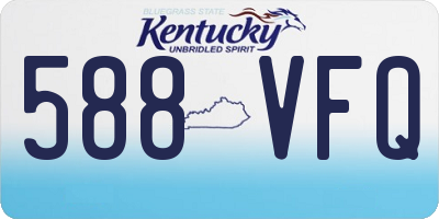 KY license plate 588VFQ