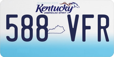 KY license plate 588VFR