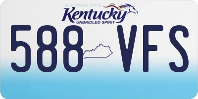 KY license plate 588VFS