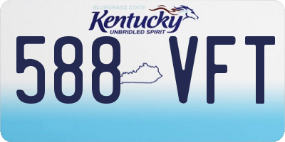 KY license plate 588VFT