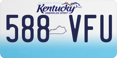 KY license plate 588VFU