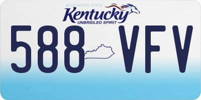 KY license plate 588VFV